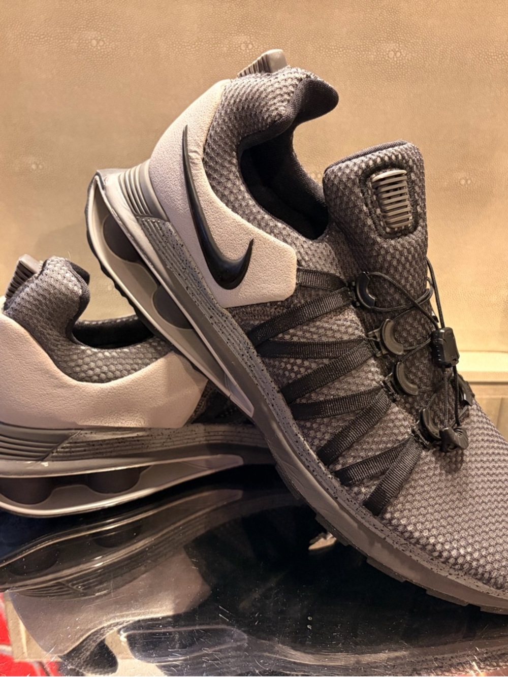 Nike Shox Gravity Grey and Black Performance Running Shoes 11.5M